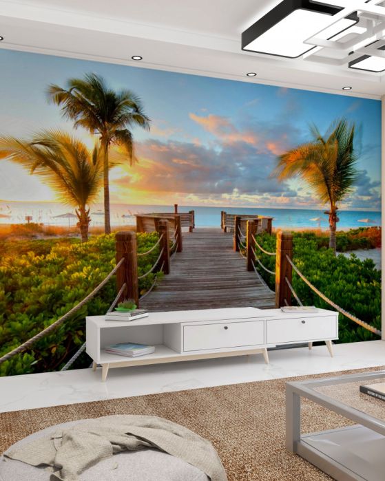 met palmbomen fotobehang