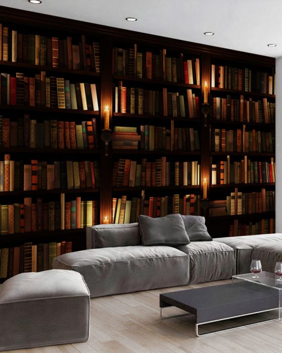 Boekenplank fotobehang